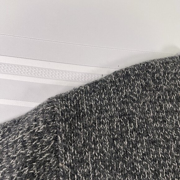 Eddie Bauer Large Wool Blend Marled Crewneck Knit Sweater Red Trim Grandpa Cabin - Picture 3 of 8